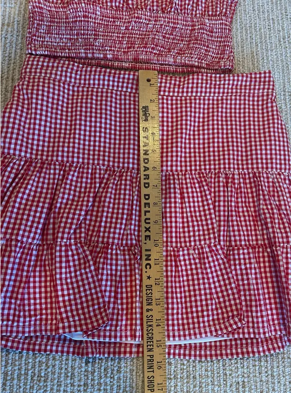 Japna red gingham set M - Image 5