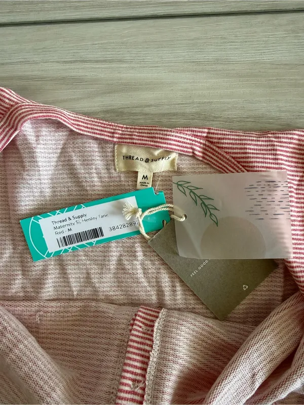 Thread & Supply Maternity SL Henley Tank Red Medium NWT STITCH FIX - Image 9