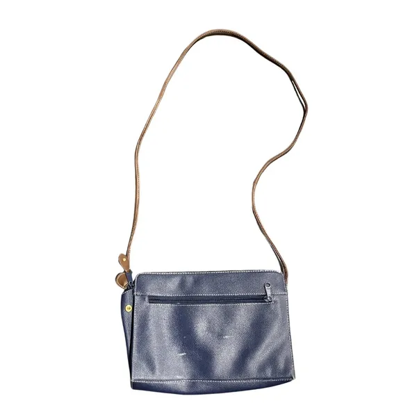 Esprit Crossbody Bag Purse Blue Tan Vintage 90s Y2K Minimalist Quiet Luxury - Image 2