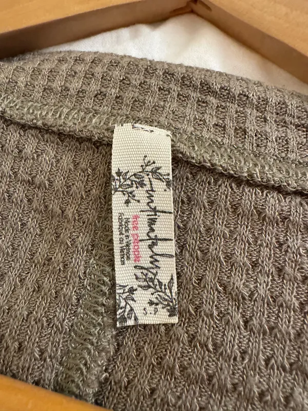 free people waffle knit top - Image 2