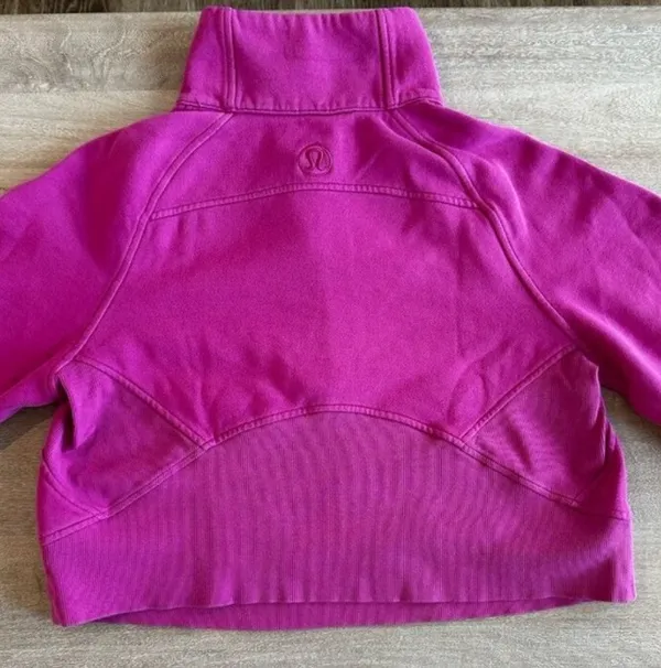 Sonic Pink Lululemon Scuba Half-Zip with hoodie - Image 5