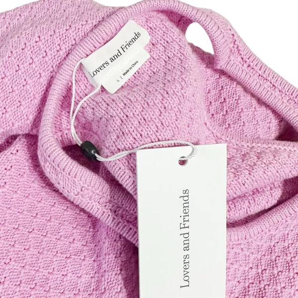 LOVERS + FRIENDS Francesca Knit Mini Dress, Bubble Gum Pink, Large - Image 13