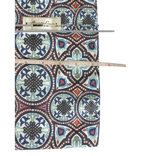 Alessandro Lamura Unisex Blue Multicolor Tile Print Drawstring Travel Pouch - Image 3
