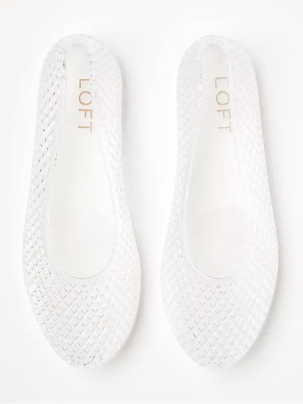 LOFT Clear Jelly Ballet Flats Size 9 - Image 2