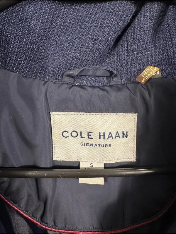 E7. Cole Haan Navy Packable Quilted Puffer Coat - Image 2