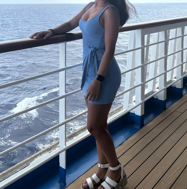 ZARA Blue Mini Bodycon Dress - Image 3