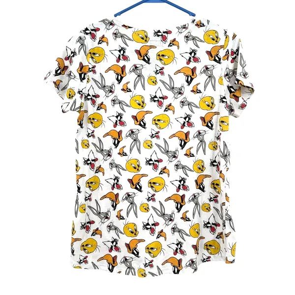 Looney Tunes size small short sleeve graphic‎ all over print t-shirt cartoons - Image 2