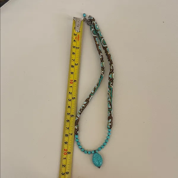Turquoise Colored Bead Pendant Necklace - Women Jewelry - Image 5