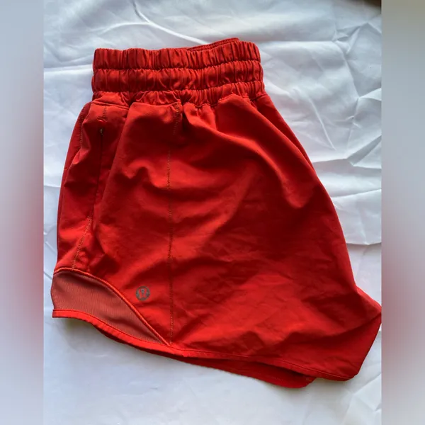 lululemon 2.5 athletica Women’s Bright Red Athletic Shorts #4 - Image 8