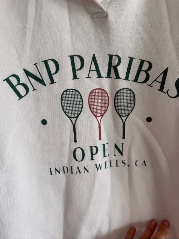 League White BNP Paribas Open Pullover Hoodie Size undefined - Image 4