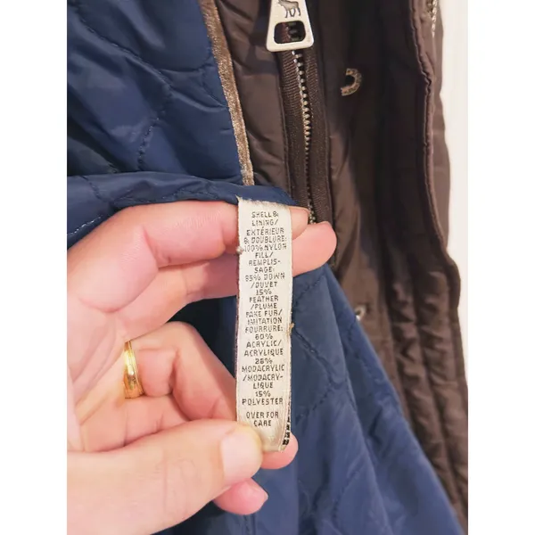 Vintage Y2K Abercrombie Puffer Jacket Hooded Parka Coat Womens M Brown Bella - Image 10