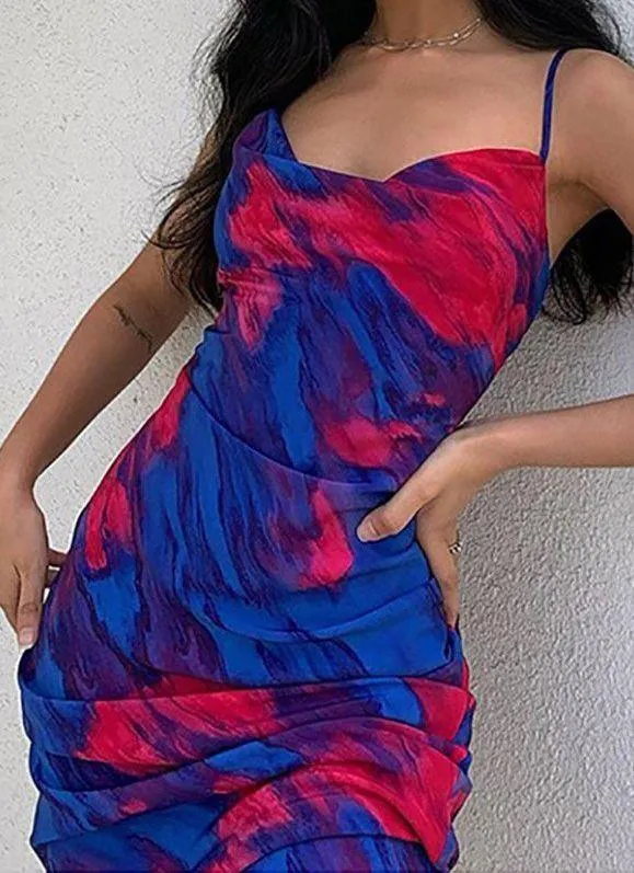 Majorelle Boston Midi Dress in Tie Dye Multi - Image 3