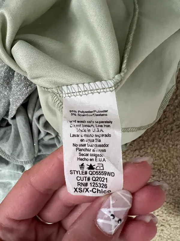 Windsor Long Green Sparkle Dress - Image 6
