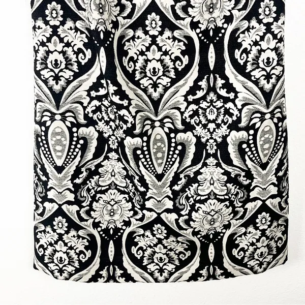 ALICE + OLIVIA Clyde Black White Exposed Back Zip A-Line Dress Size 12 Boho Chic - Image 7