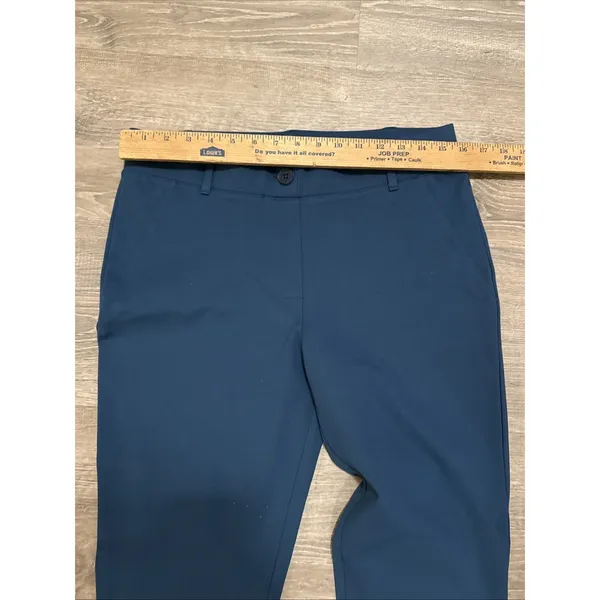 BetaBrand Women's Size L Long Classic Straight Leg Dress Yoga Pants‎ Blue - Image 5