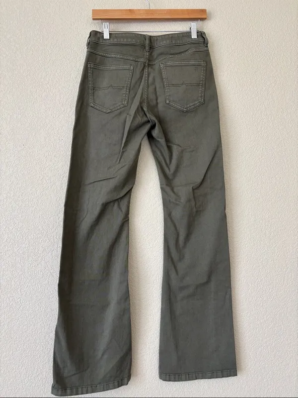 Pilcro Olive Green Women's Bootcut Jeans - Image 3