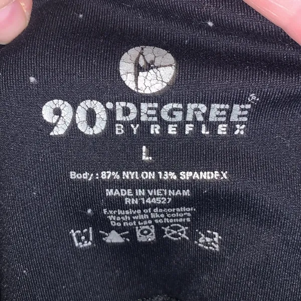 90 Degrees by Reflex black full length athletic leggings - Image 6
