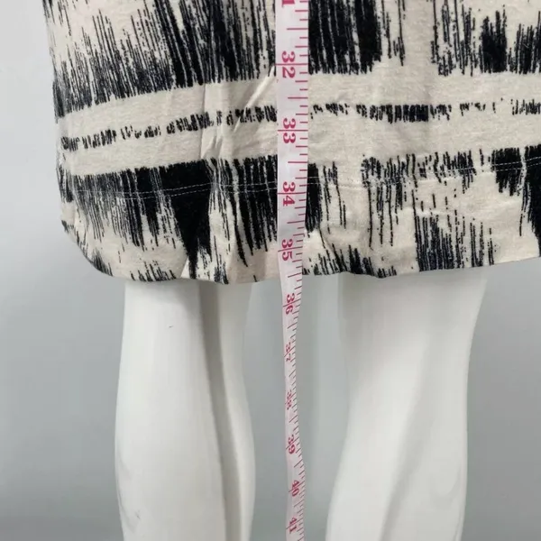 Anthropologie‎ Deletta Dress Small Black White Striped abstract Jersey Stretch S - Image 10