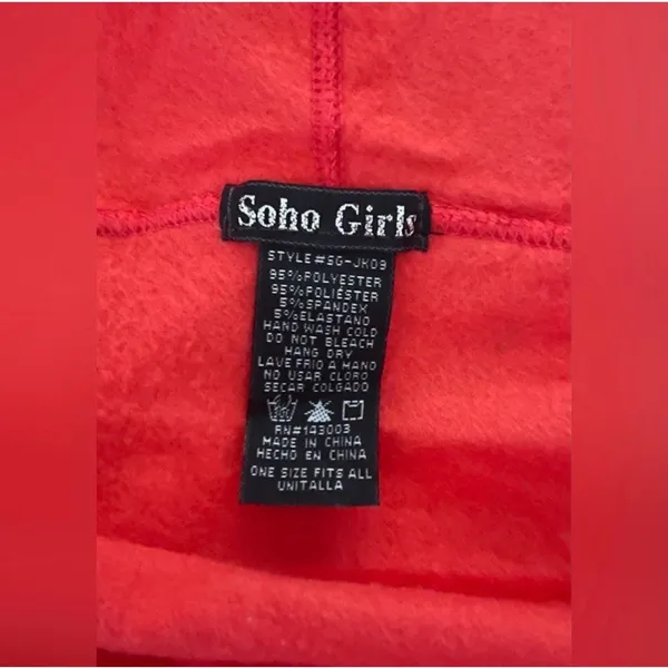 Bundle of 3 NWT Soho Girls‎ Zip-Up Hoodies Black Orange Teal One Size - Image 8