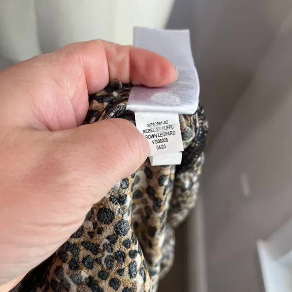 Old Navy Leopard Print Waist Defined Ruffle Trim Mini Dress Size‎ XL - Image 8