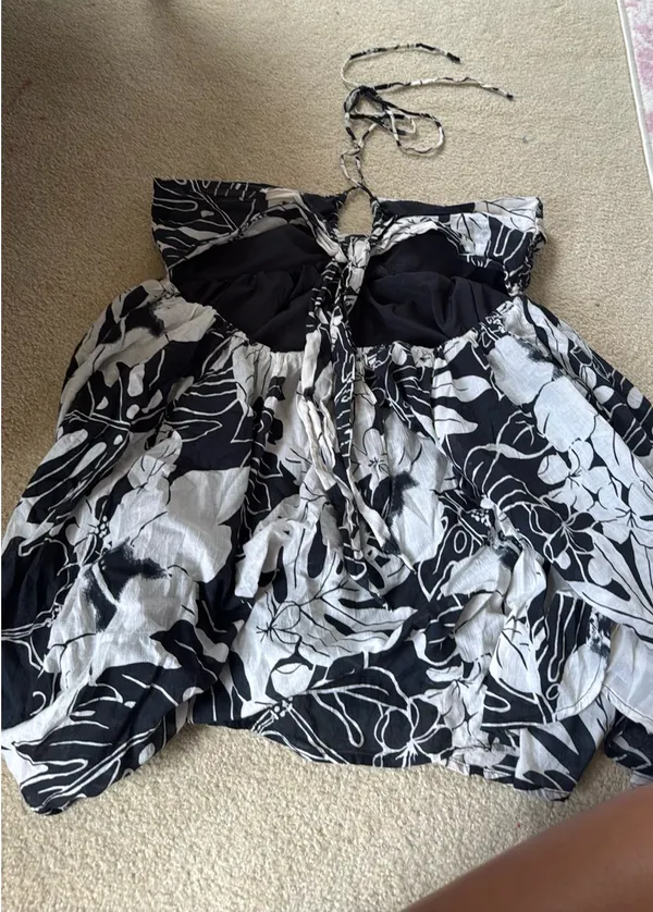 American Eagle Ruched Halter Mini Dress - Image 2
