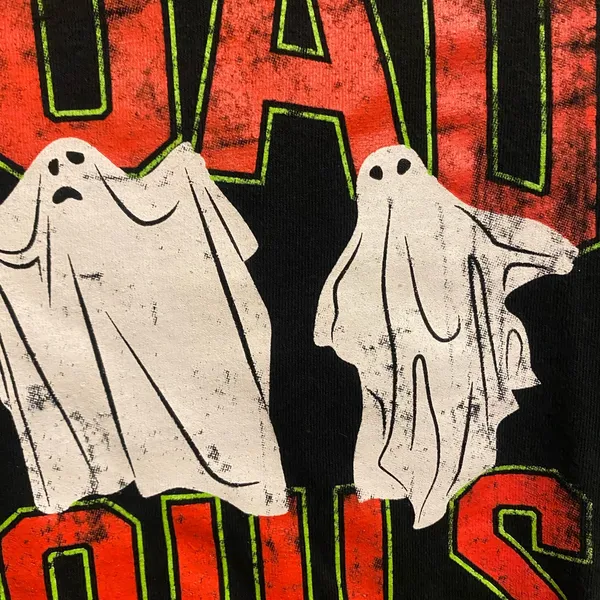 Celebrate Halloween Womens Tee T Shirt Black M Medium 38” Squad Ghouls Ghosts - Image 4
