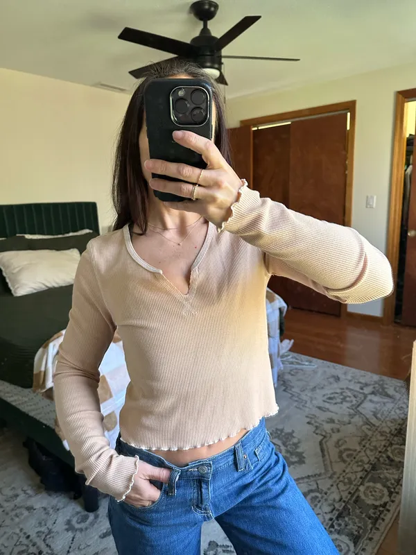 American Eagle Waffle Knit Long Sleeve - Image 2