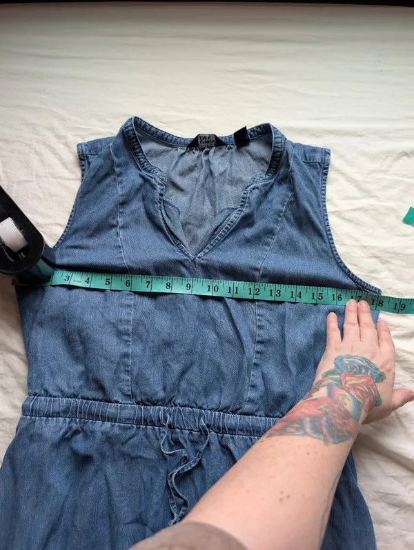 Lands' End Sleeveless Lyocell Tiered Midi Dress Small Blue - Image 5
