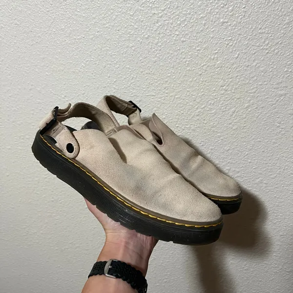Dr. Martens Carlson tan suede Slip On Slingback Mule Womens 8 - Image 2