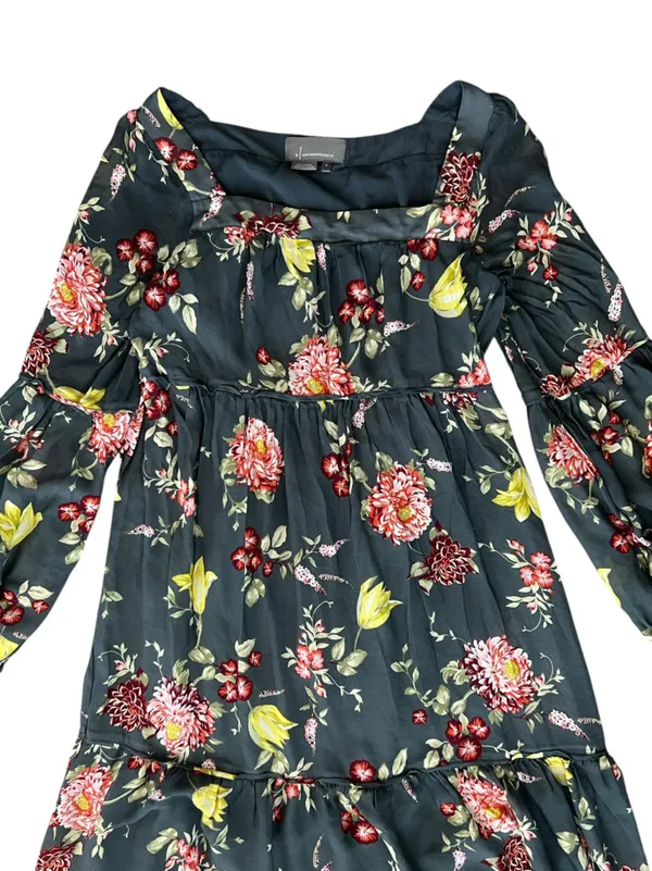 Anthropologie Women’s Evelin Square Neck Floral 3/4 Length Sleeve Maxi Dress S - Image 3