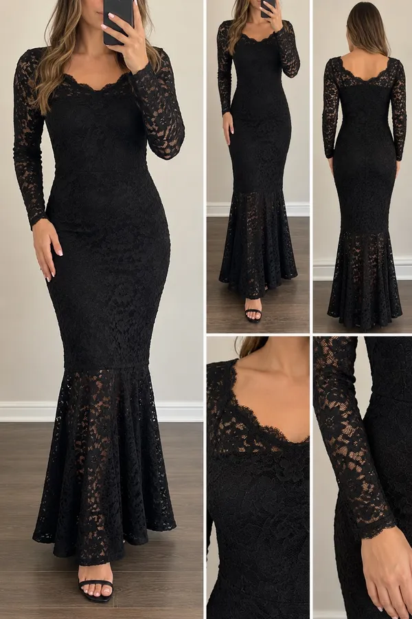 Windsor Dress Formal Black Long / long sleeve  - Image 5
