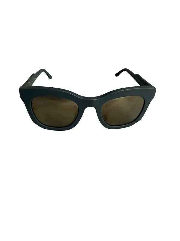 Stella McCartney Gray Square Frame Mirrored Lens Sunglasses Gold Trim Women's - Image 12