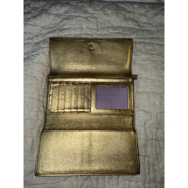 Coach Brown/tan/gold Monogram Canvas Trifold Wallet - Image 2