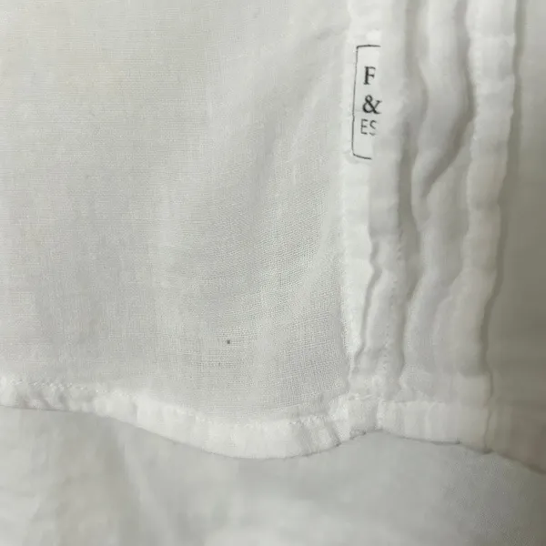 Frank & Eileen Eileen 100% Cotton White Voile Button Down Shirt Size Small - Image 3