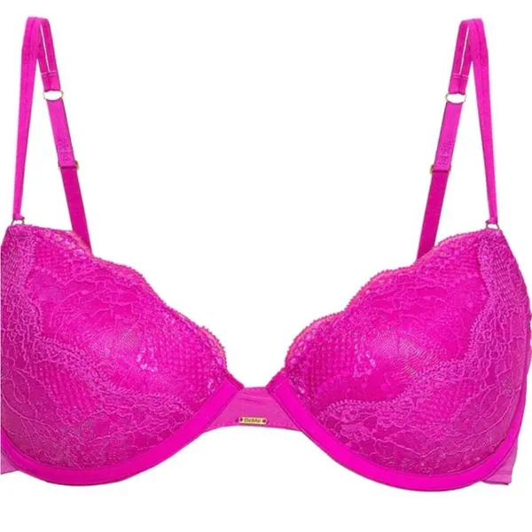BeMe Pink Lace Demi Bra‎ Size 34D - Image 3