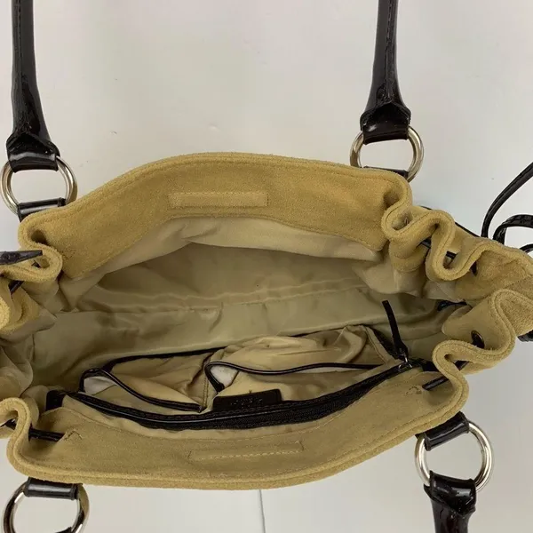 BCBG Suede Leather Tan / Brown Bag - Image 7