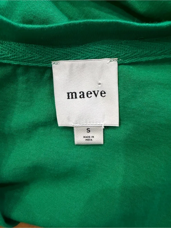 Maeve Green Flutter Sleeve Scoop Neck Top - Image 3
