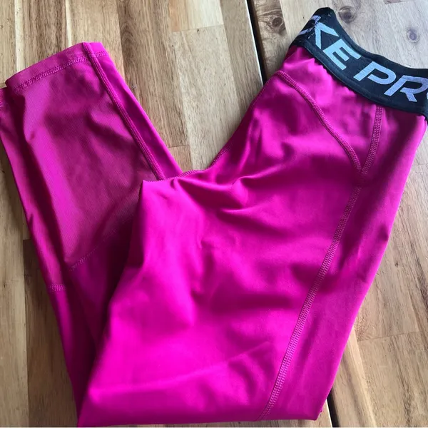 Nike Pro Dri-Fit Leggings Women’s Small Pink Athletic Training Tights - Image 6