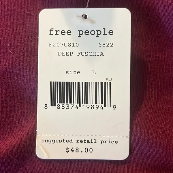 Free People Mock Neck Sleeveless Top w/ Raw Hem Plum Purple NWT - Image 5