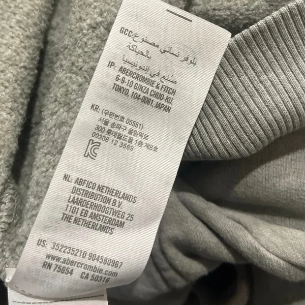 Hollister Embroidered Logo Grey Pullover Hoodie Size Small Streetwear Y2K - Image 5