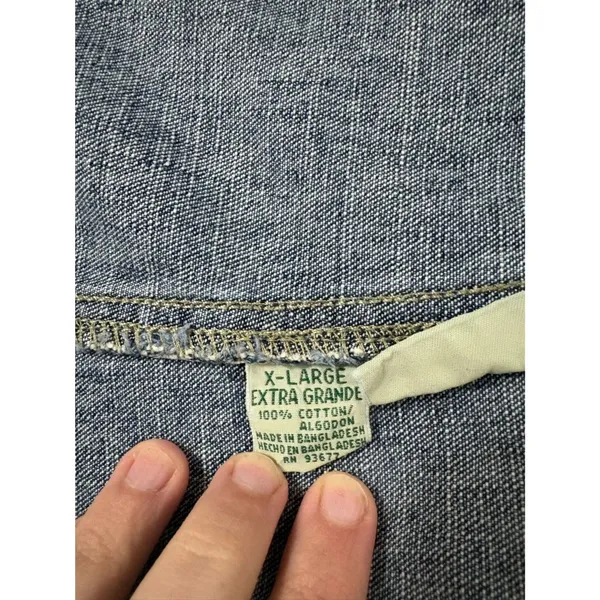 Vintage 90’s St. John’s Bay Denim Blue Bib Overalls Adjustable Straps XL Cottage - Image 3
