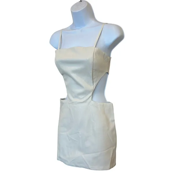 Superdown Faux Leather Mini Dress XS Cutout Going Out Bodycon Revolve $84 NEW - Image 5