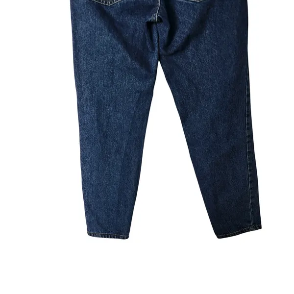 Free The People We The Free Blue Dark Wash Denim Ankle Barrel Jeans Size 25 - Image 7