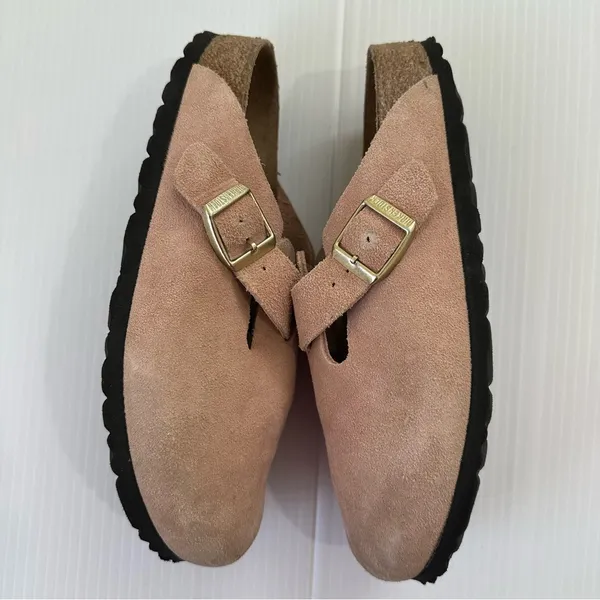 Birkenstock Boston Suede Mules Pink Clay, 7-7.5 (38) - Image 11