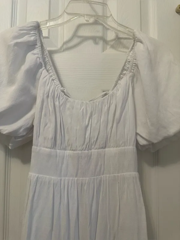 Altar’d State White Puff-Sleeve Maxi Dress - Image 5