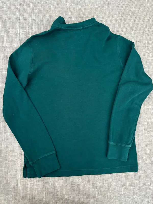 Polo Ralph Lauren Green Estate-Rib Quarter-Zip Pullover Sweatshirt M 10-12 - Image 5