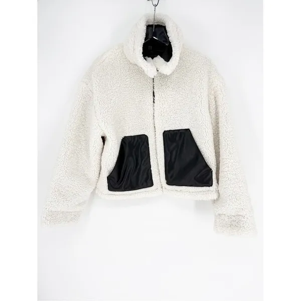 Levi's Reversible Sherpa Faux Leather‎ Jacket Women's S Black White Cozy - Image 2
