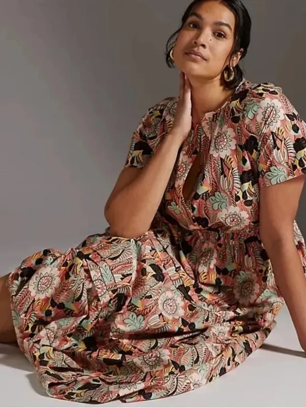 Anthropologie The Somerset Maxi Dress Pink Rose Floral XS NEW - Image 11