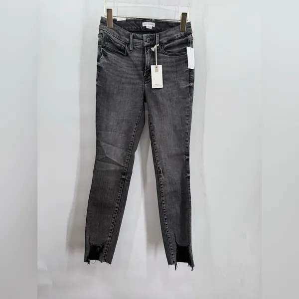 Good American Good Legs Low Distressed GLLSP257BT NWT‎ Black Size 4 - Image 3
