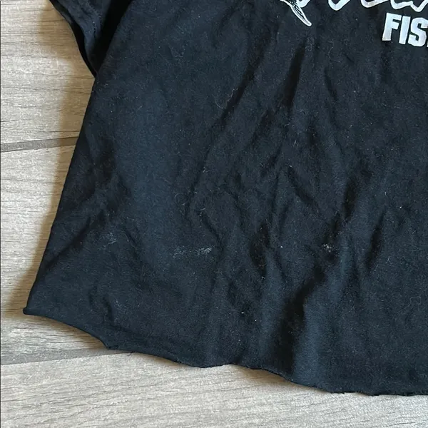 Gildan Black and White Fish Tee - Image 3